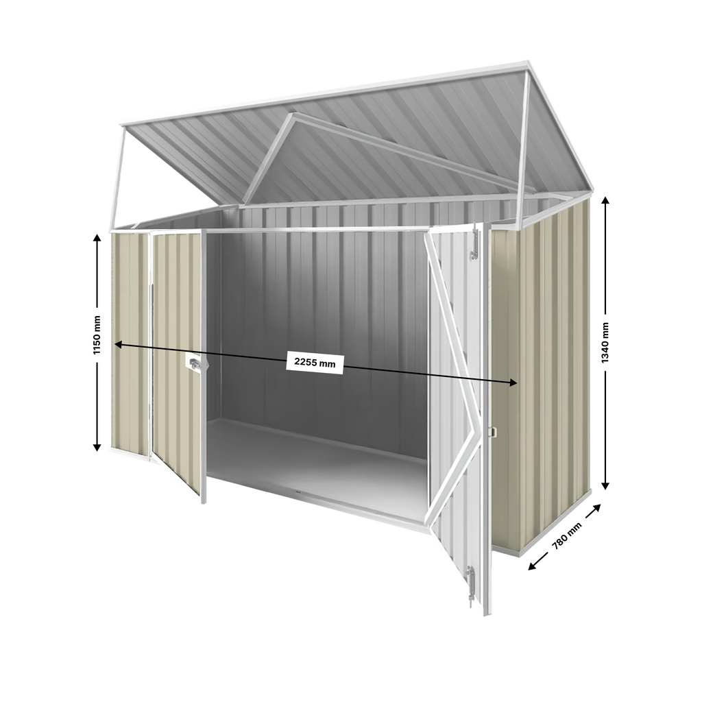 2.25m x 0.78m Bike Shed