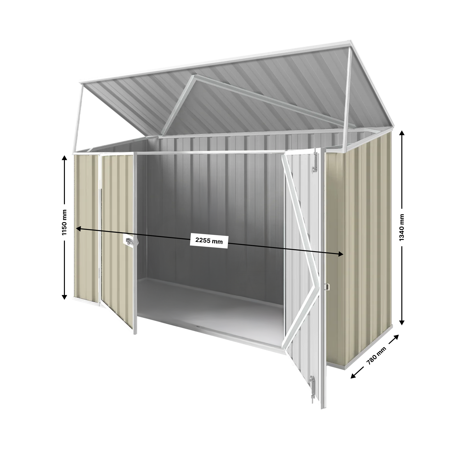 2.25m x 0.78m Bike Shed