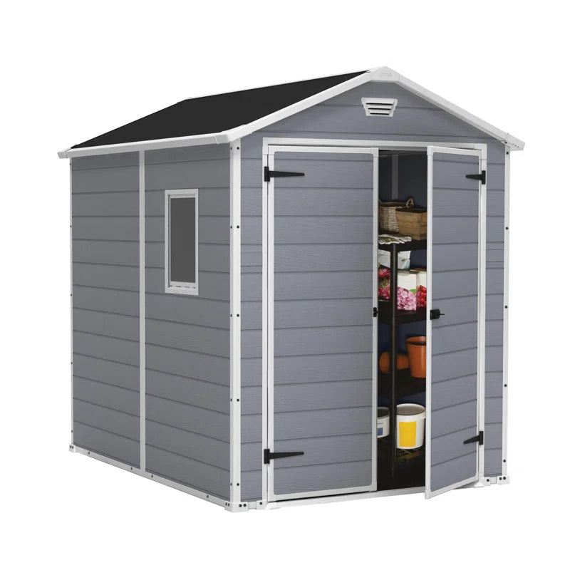 6 Ft. W X 8 Ft. D Apex Outdoor Garden Shed