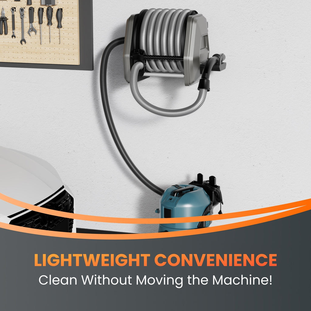 Retractable Vacuum Extension Hose Reel–10m–32mm