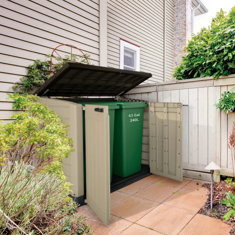 1200L Storage Shed - Beige / Brown