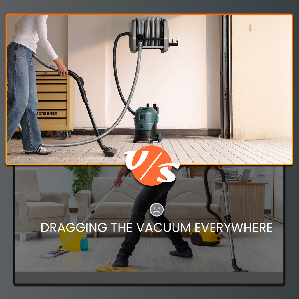 Retractable Vacuum Extension Hose Reel–10m–32mm