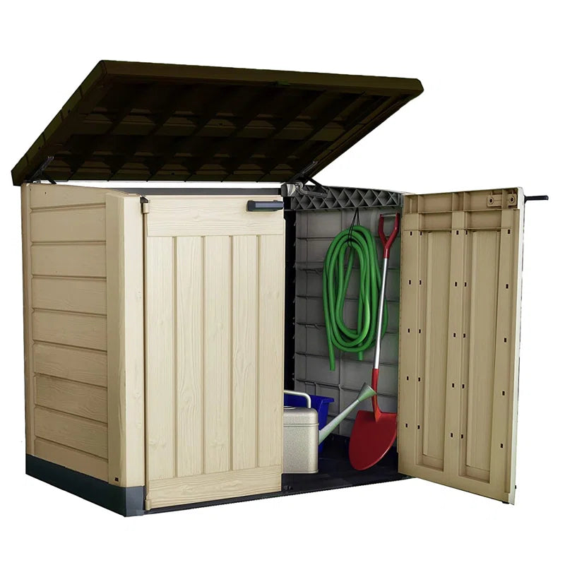 1200L Storage Shed - Beige / Brown
