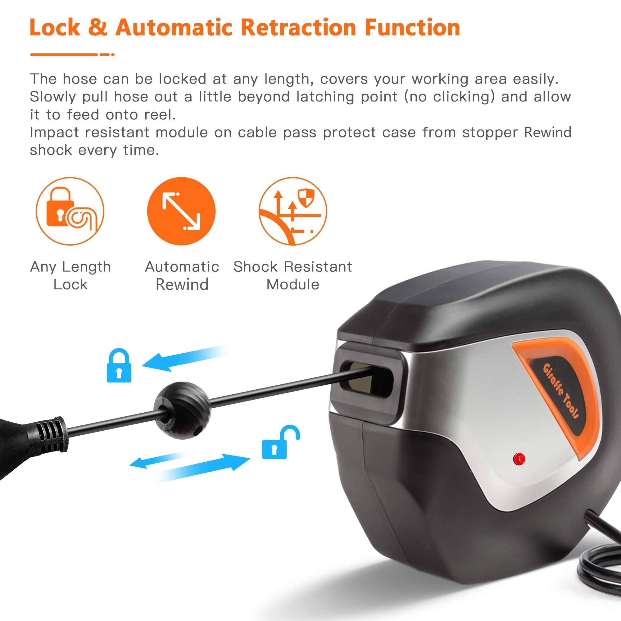 Retractable Extension Cord Reel-15m