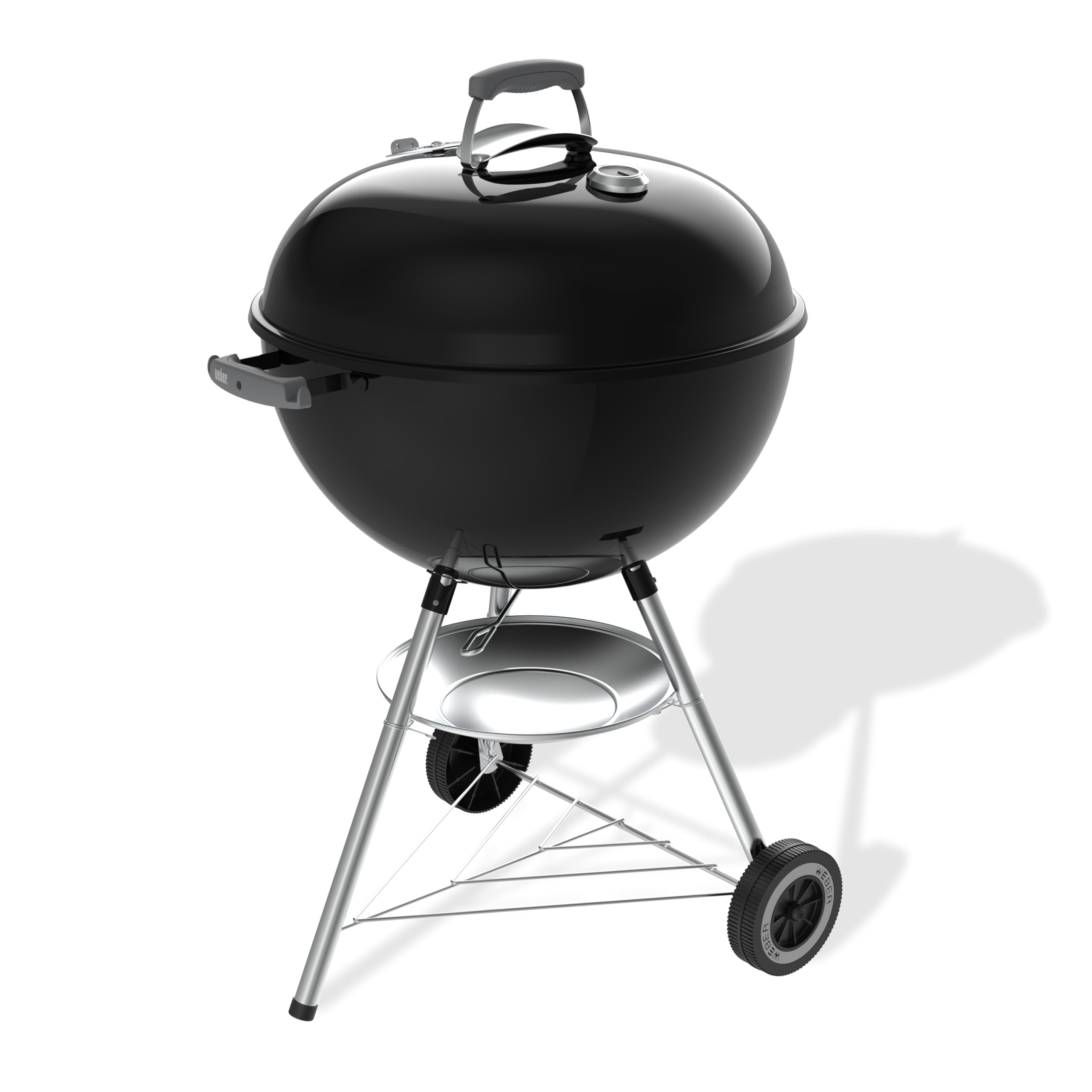 57cm Charcoal Kettle BBQ Grill with Lid Thermometer & One-Touch Cleaning System