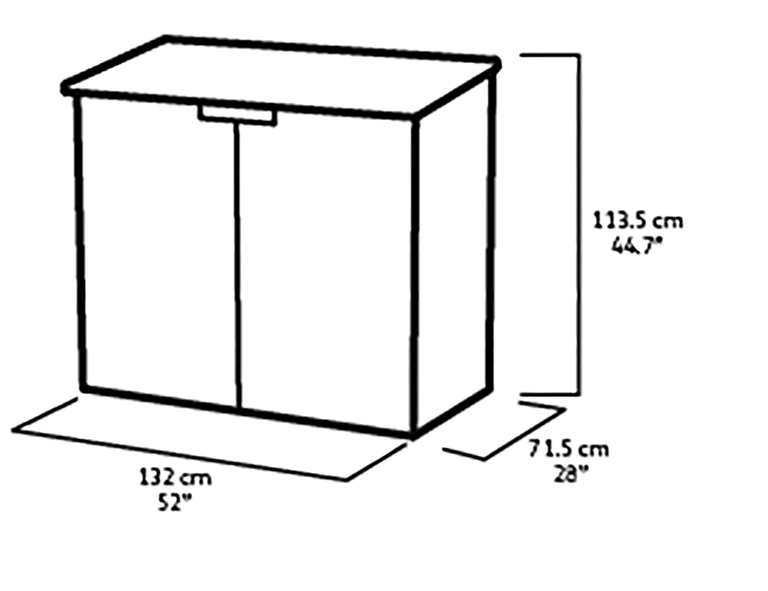 880L Outdoor Garden Storage Shed with Lockable Doors & Weatherproof Design