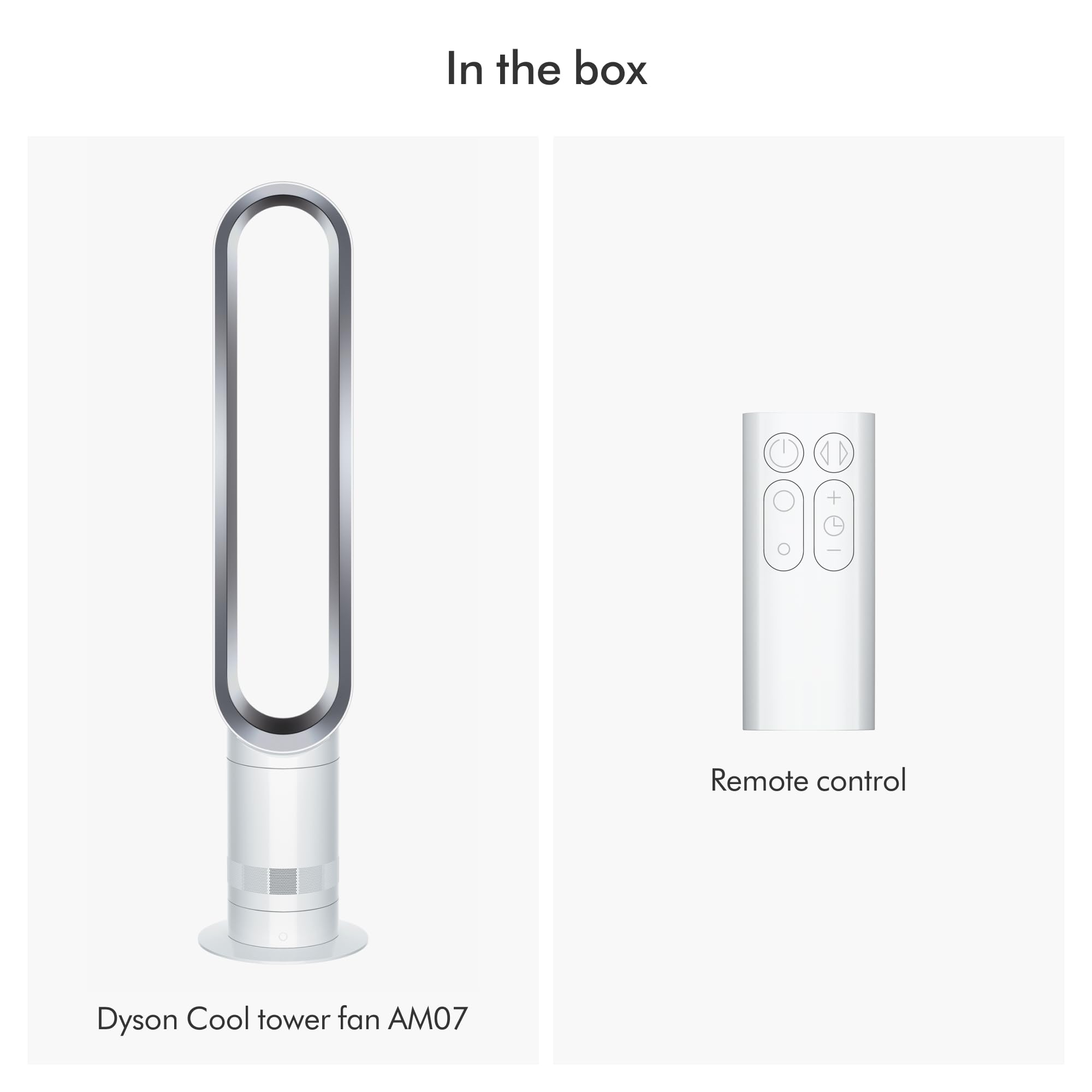 Dyson Cool AM07 Bladeless Tower Fan - Powerful Air Multiplier Cooling For Large Rooms