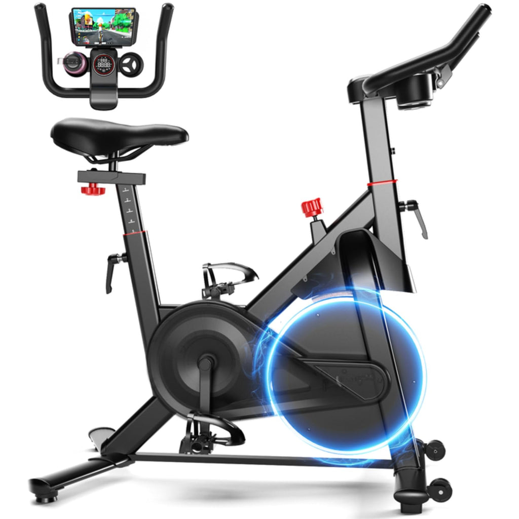 Magnetic Indoor Exercise Bike with LCD Display & Smart App Connectivity