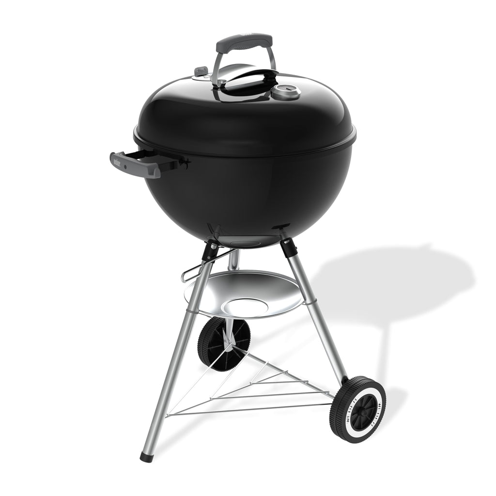 47cm Charcoal Kettle BBQ Grill with Lid Thermometer & One-Touch Cleaning System