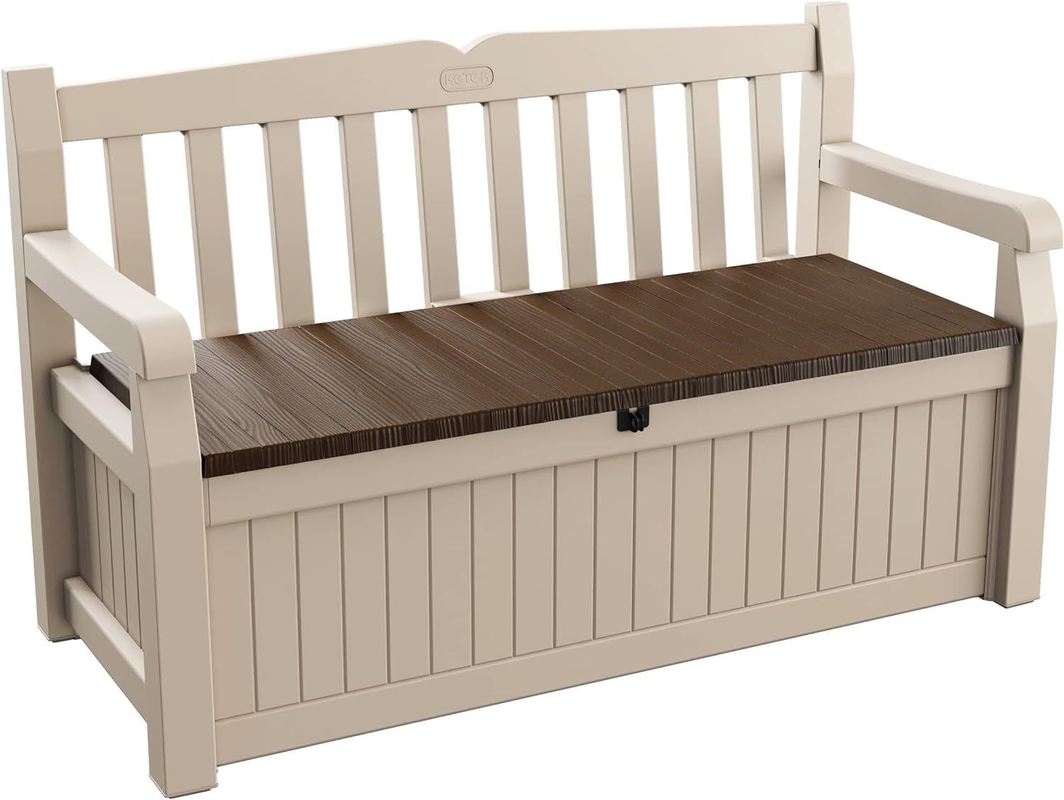 265L Outdoor Storage Bench with Hidden Storage & Weatherproof Design