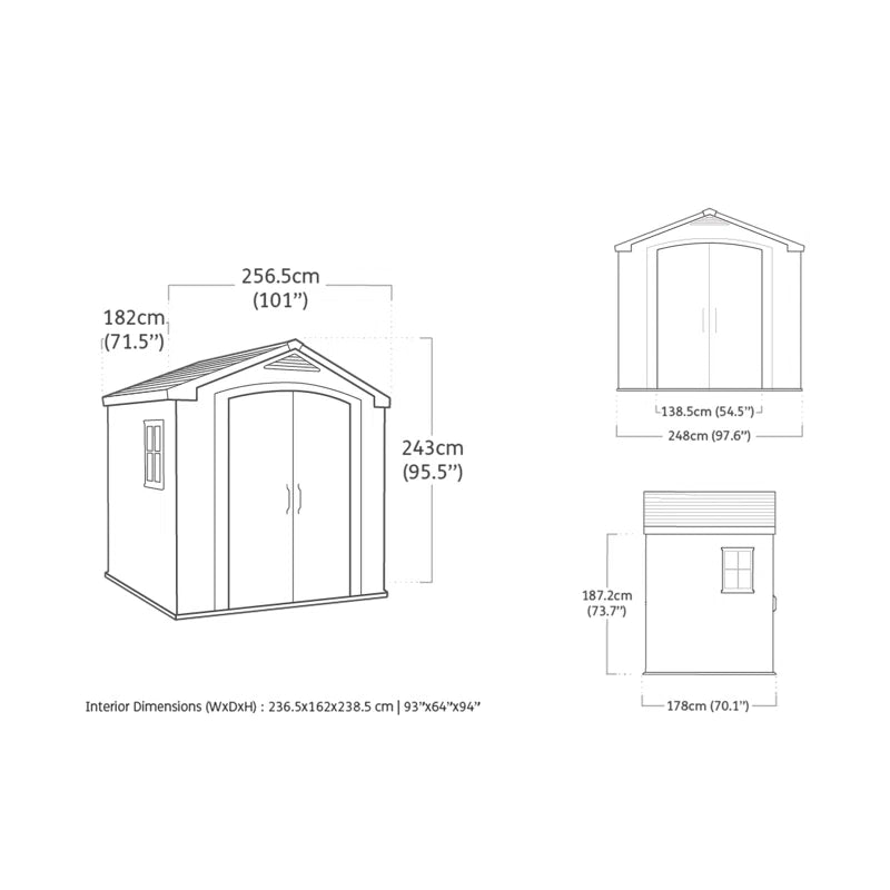 Shed 8X6Ft - Brown