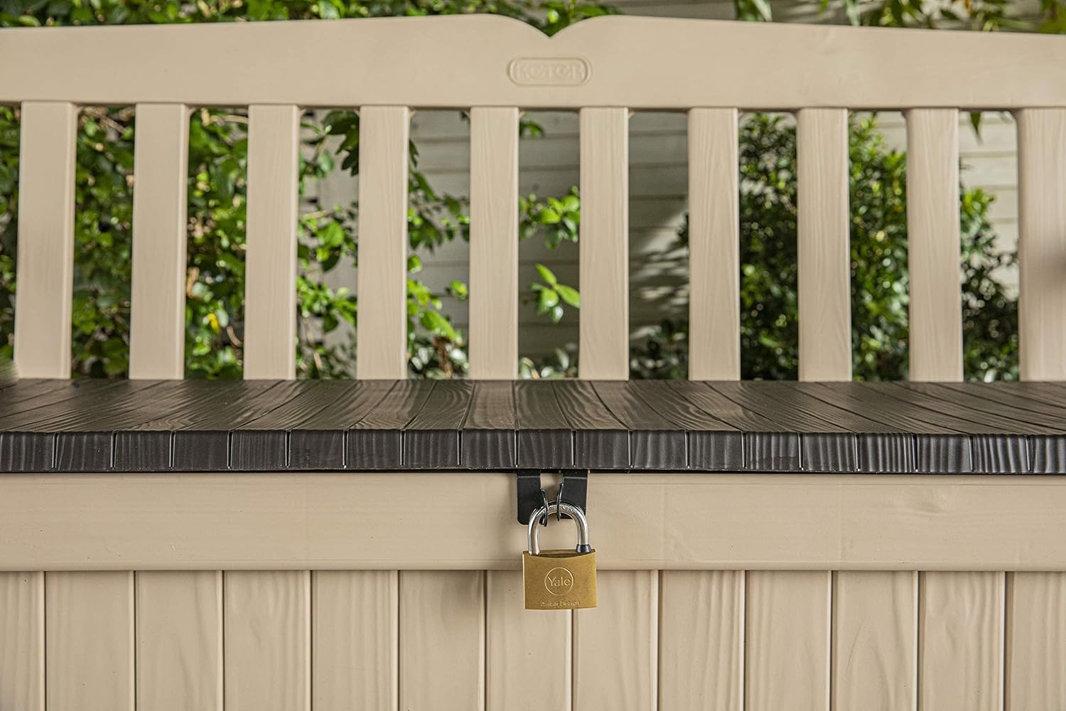 265L Outdoor Storage Bench with Hidden Storage & Weatherproof Design