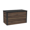 575L Outdoor Garden Storage Box with Lockable Lid & Extra Seating