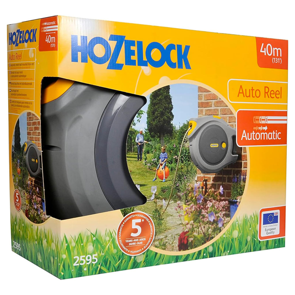 Automatic Wall Mounted Garden Hose Reel with 40M Retractable Hose
