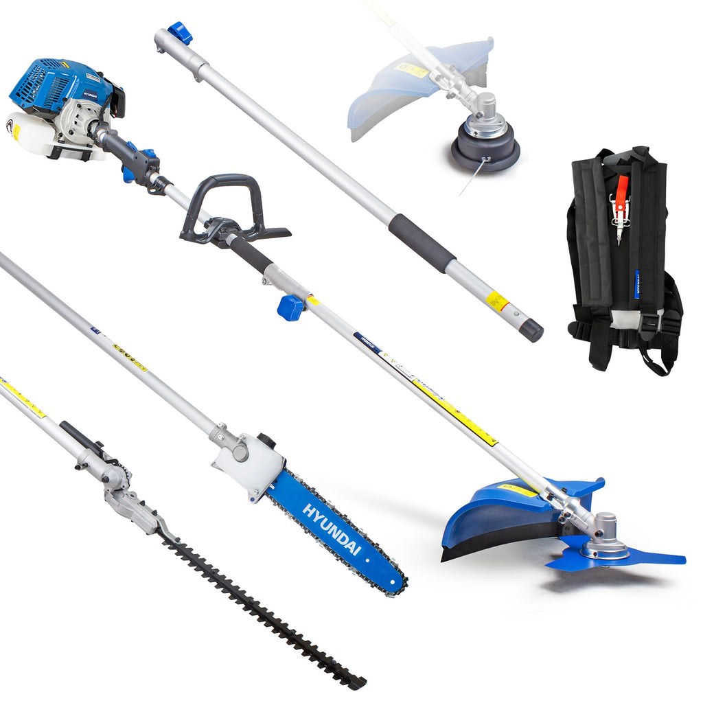 5-in-1 Petrol Garden Multi Tool with Hedge Trimmer, Chainsaw & Brushcutter Attachments