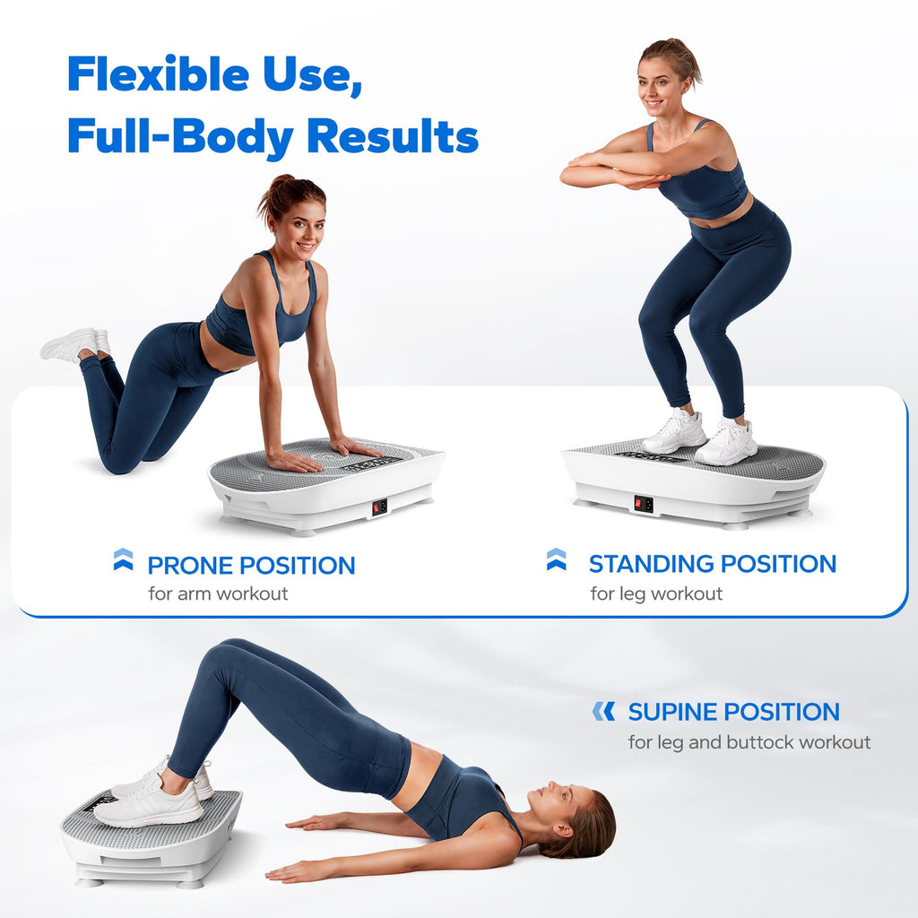 Compact Vibration Plate Exercise Machine with LED Display & Speed Control
