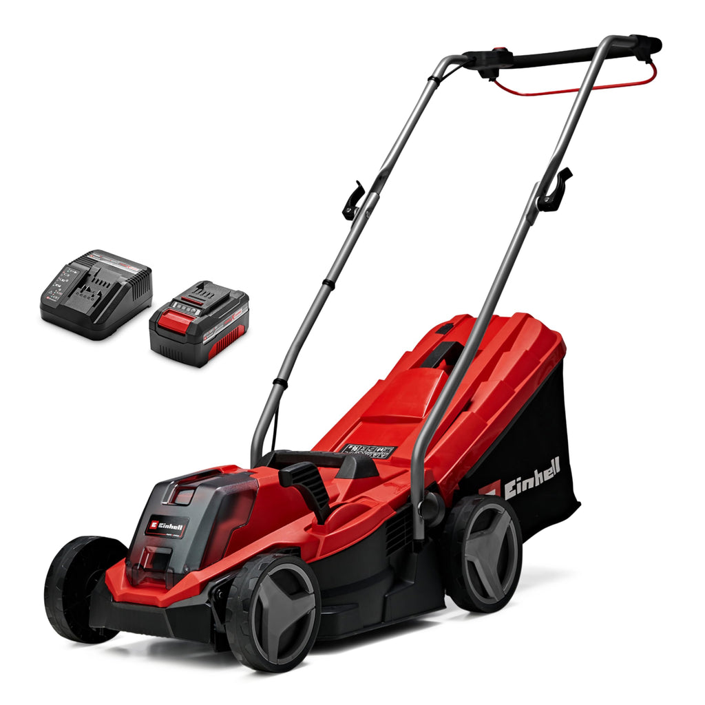 18V Cordless Lawn Mower with Brushless Motor, Battery & Adjustable Cutting Heights