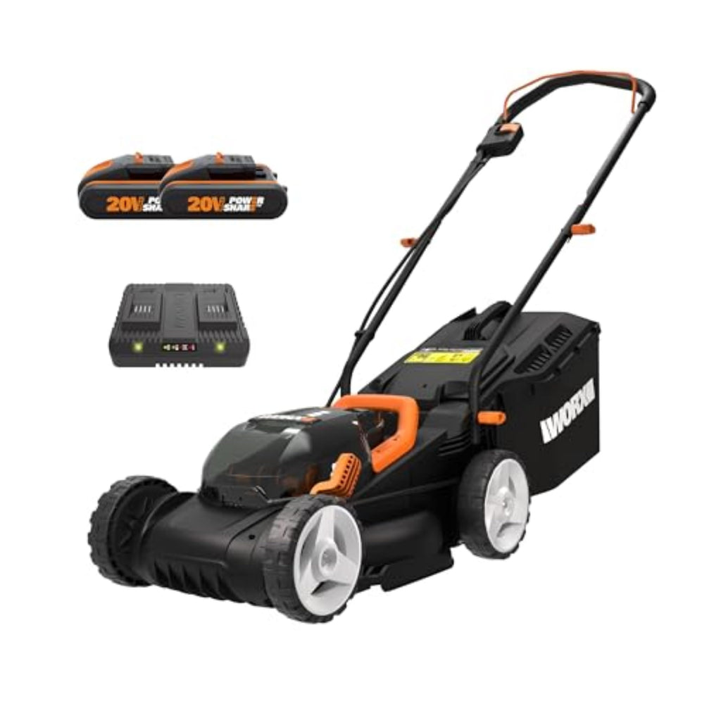 40V Cordless Lawn Mower with Batteries, Charger & Cut-to-Edge Design