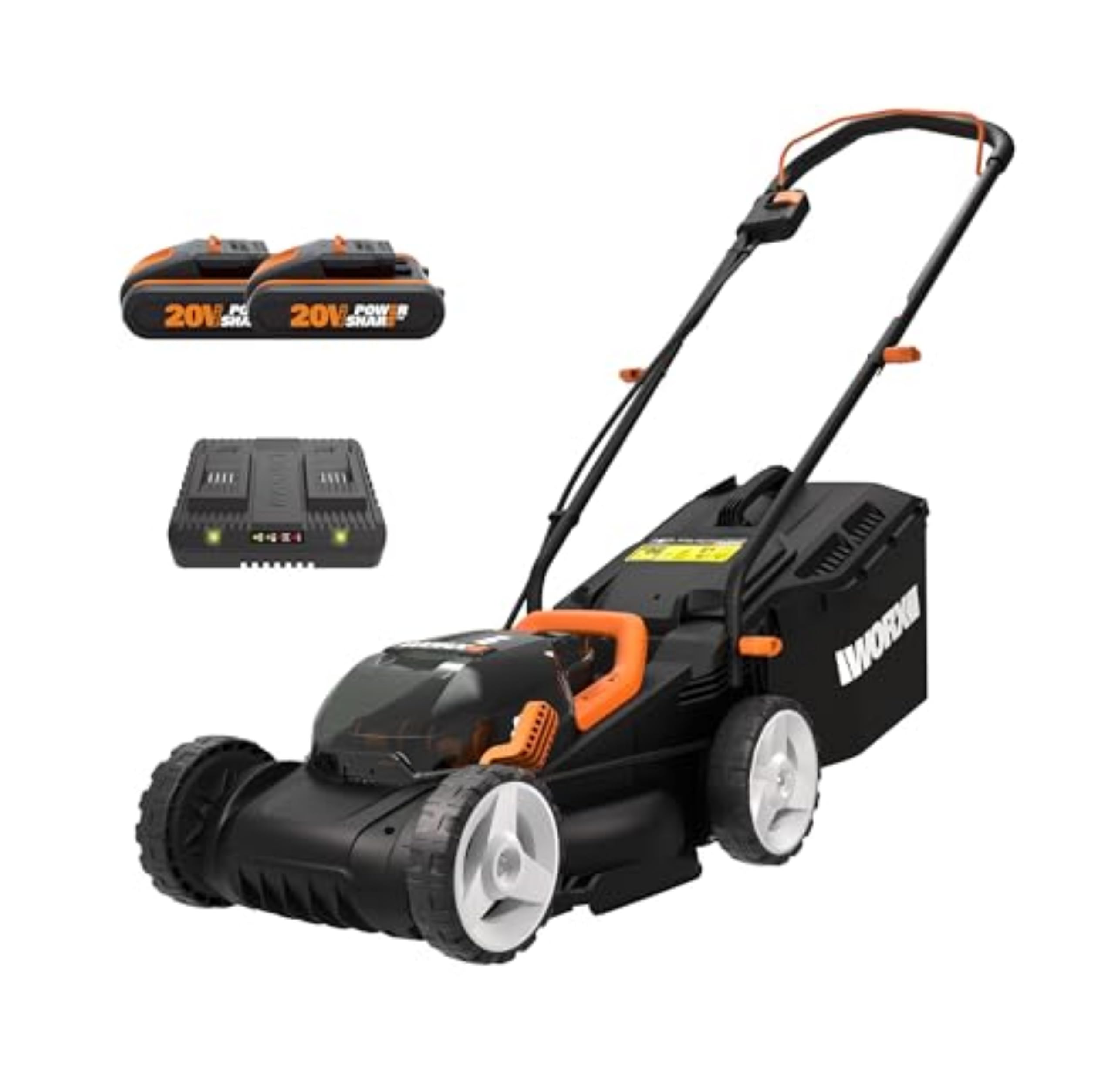 40V Cordless Lawn Mower with Batteries, Charger & Cut-to-Edge Design