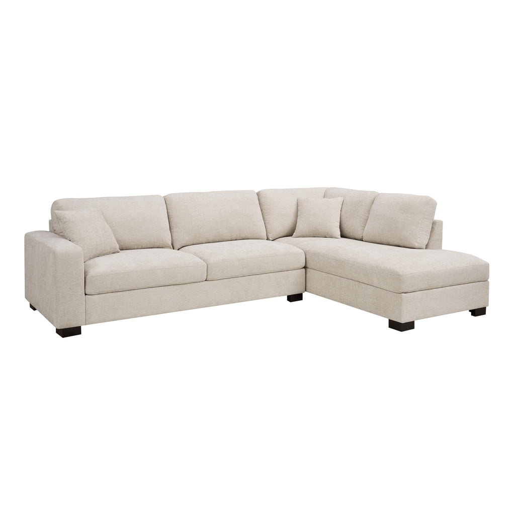 Large Corner Sofa, Left or Right Hand Corner Sofa, Couch in Upholstered Teddy Jumbo Cord or Chenille Fabric, L Shaped Sofas with Optional Footstool (Sage Green Chenille, Left Hand Facing)