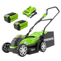 40V Cordless Lawn Mower with Batteries, Charger & 40L Grass Collection Bag