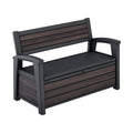 227L Outdoor Garden Storage Bench with Hidden Storage & 2 Person Seating