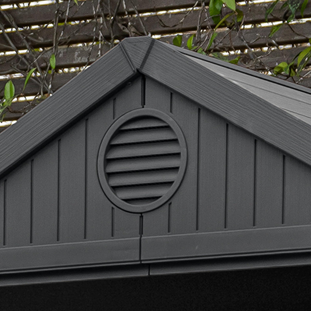 4x4ft Outdoor Garden Storage Shed with Window, Ventilation & Weatherproof Design
