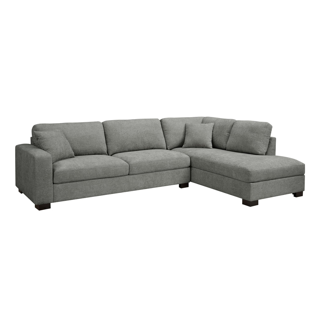 Large Corner Sofa, Left or Right Hand Corner Sofa, Couch in Upholstered Teddy Jumbo Cord or Chenille Fabric, L Shaped Sofas with Optional Footstool (Sage Green Chenille, Left Hand Facing)