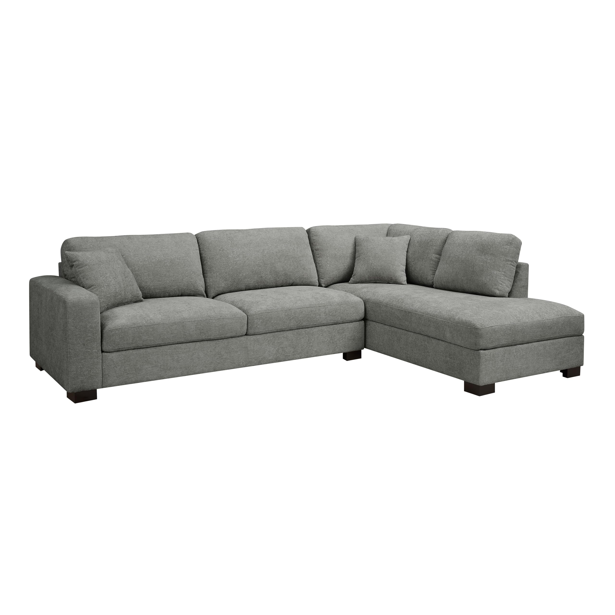 Large Corner Sofa, Left or Right Hand Corner Sofa, Couch in Upholstered Teddy Jumbo Cord or Chenille Fabric, L Shaped Sofas with Optional Footstool (Sage Green Chenille, Left Hand Facing)