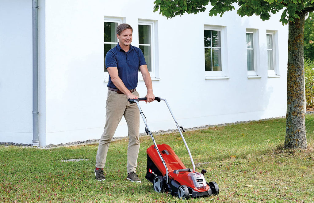 18V Cordless Lawn Mower with Brushless Motor, Battery & Adjustable Cutting Heights