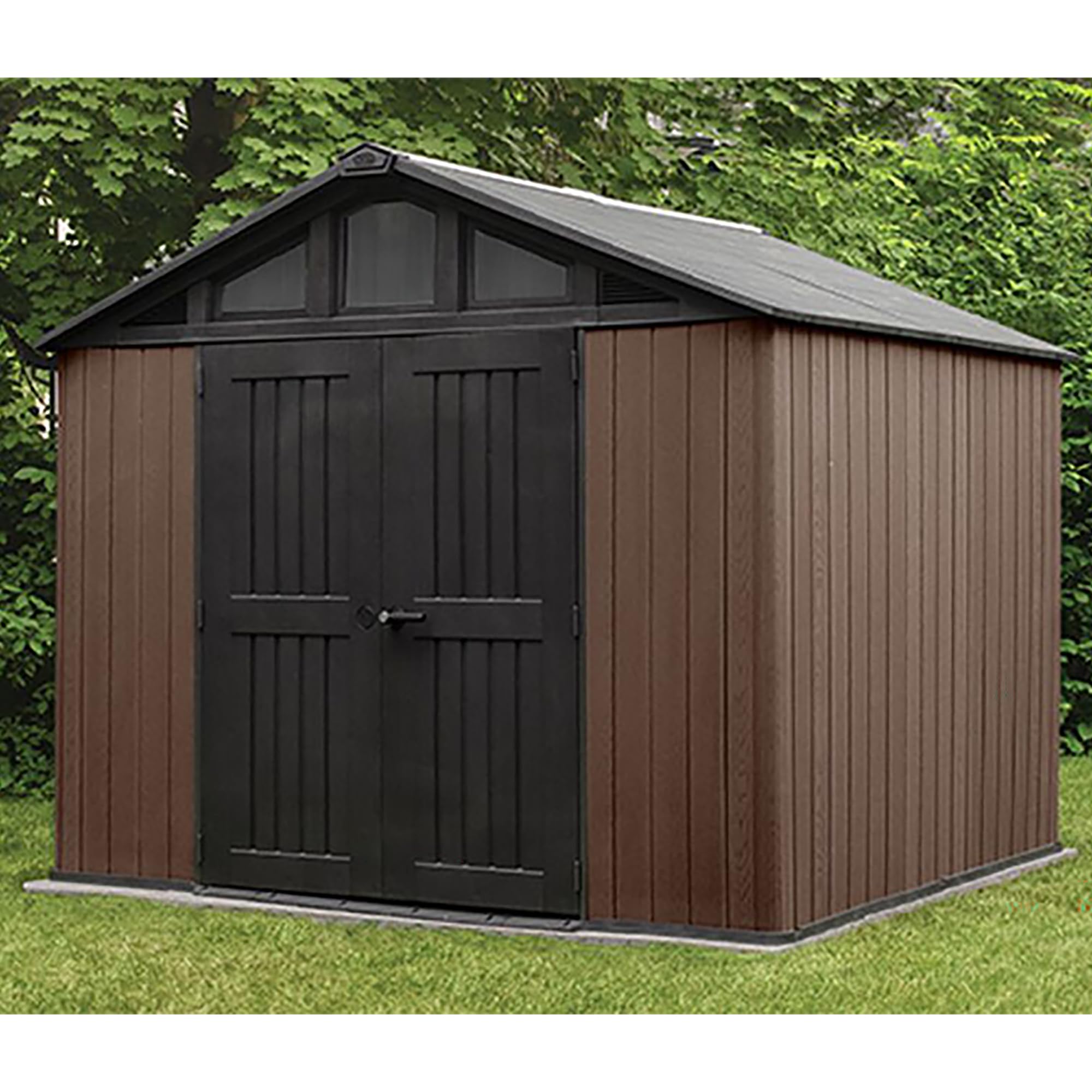 10x8ft Heavy Duty Outdoor Garden Storage Shed with Wide Doors & Ventilation