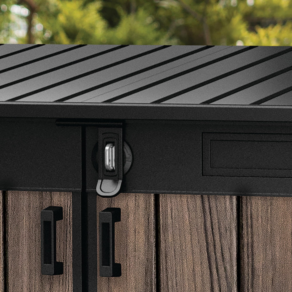 2020L Large Outdoor Storage Shed with Lockable Doors & Easy Access Lid