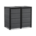 Double Wheelie Bin Storage Unit with Weatherproof Design & Easy Access Lid