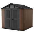8x8ft Heavy Duty Outdoor Garden Storage Shed with Windows & Reinforced Roof