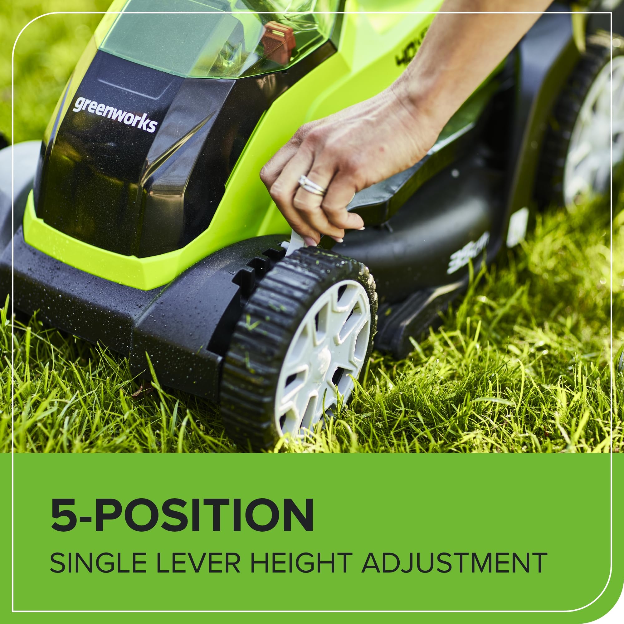 40V Cordless Lawn Mower with Batteries, Charger & 40L Grass Collection Bag