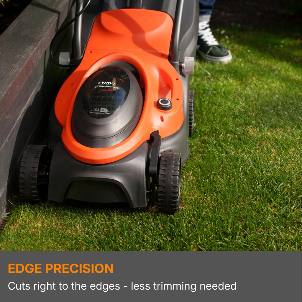 18V Cordless Lawn Mower with Battery, Charger & 30L Grass Collection Box