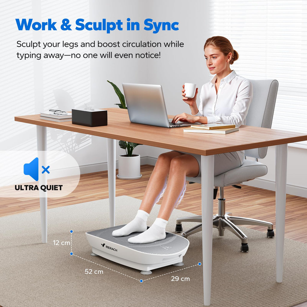 Compact Vibration Plate Exercise Machine with LED Display & Speed Control
