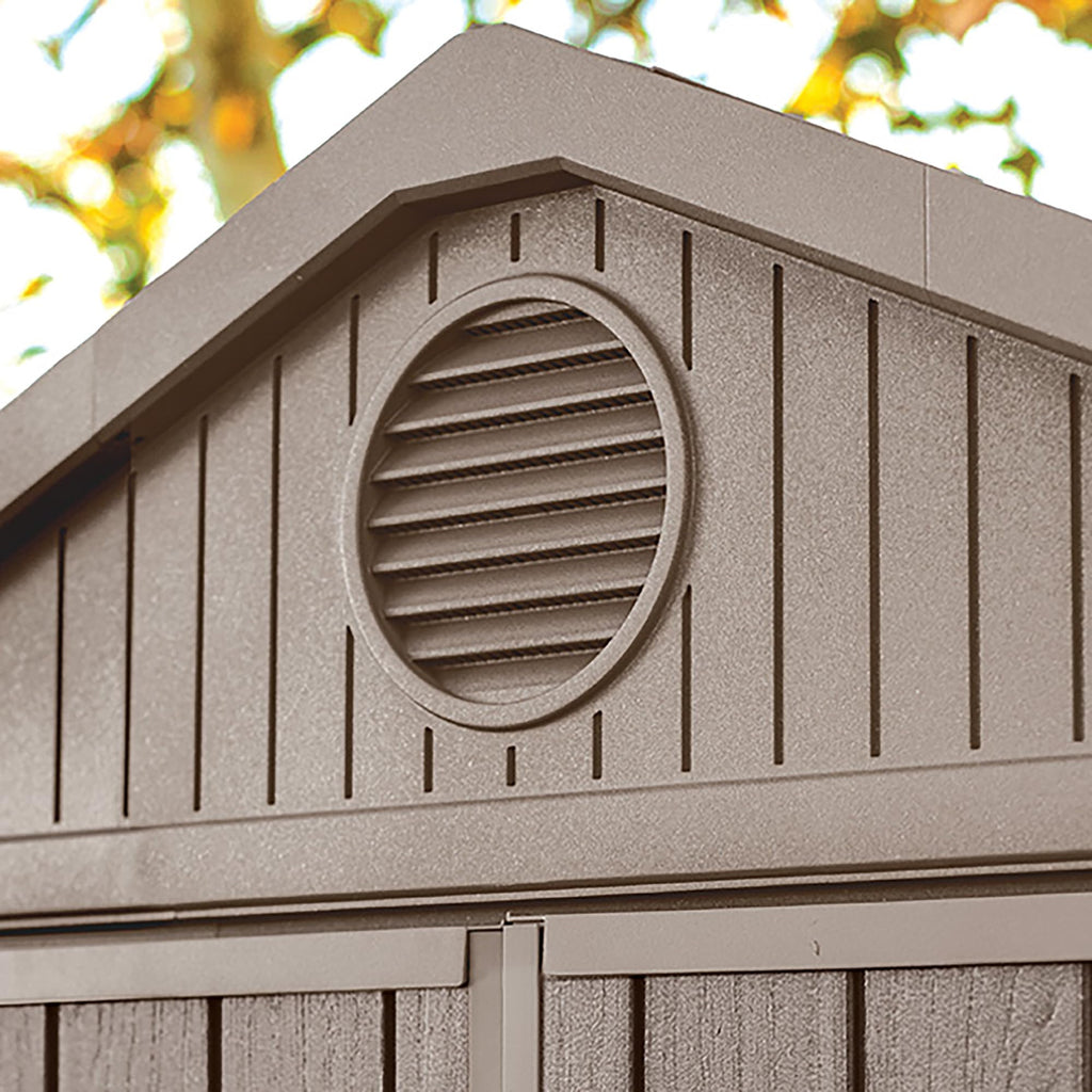 6x8ft Outdoor Garden Storage Shed with Double Doors & Weatherproof Design