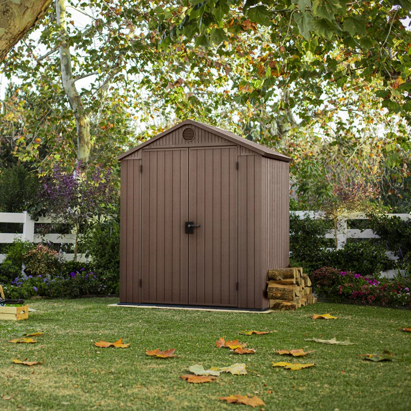 6 Ft. W X 4 Ft. D Double Door Apex Outdoor Garden Shed