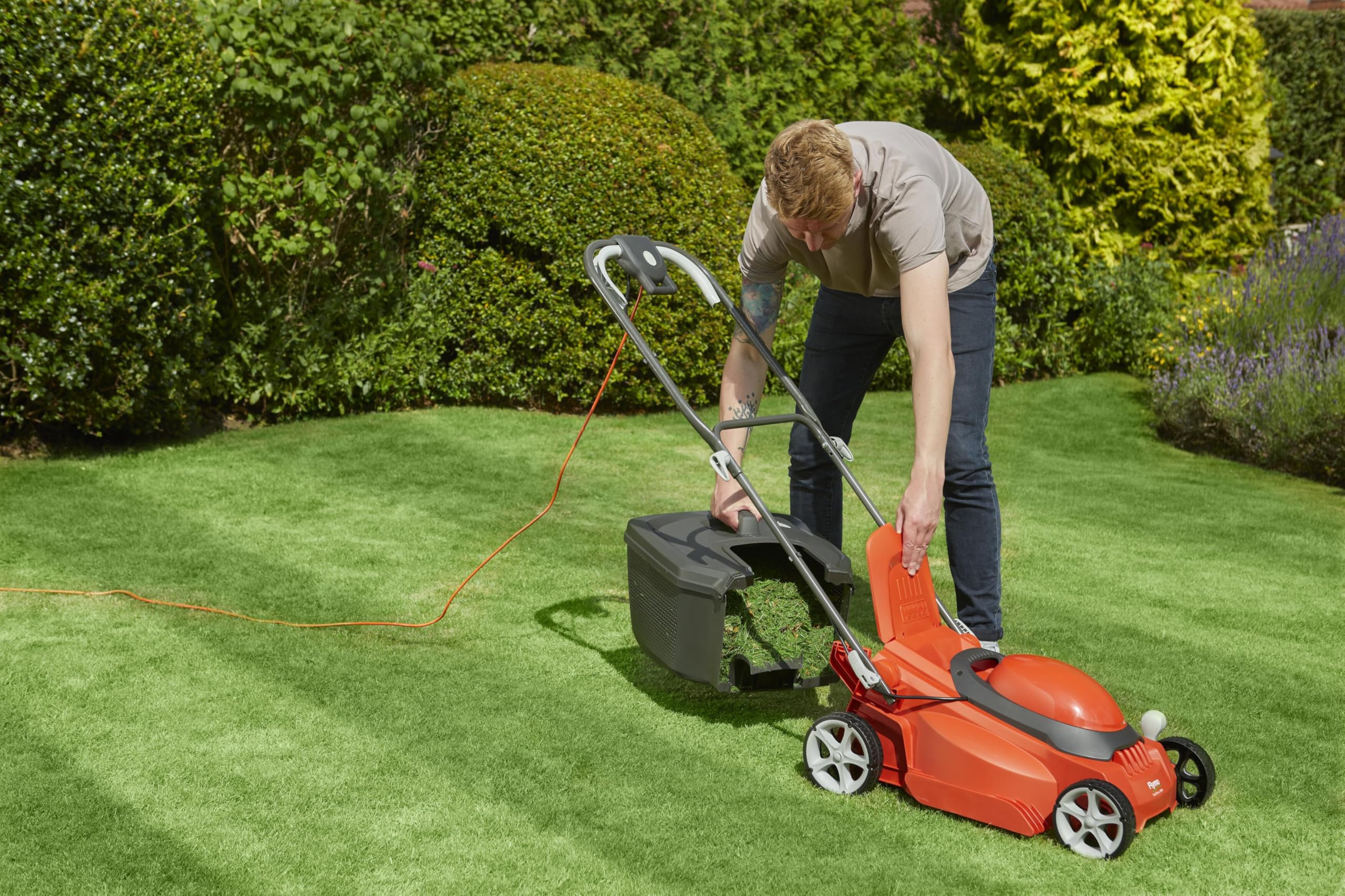 1600W Electric Lawn Mower with Rear Roller & 45L Grass Collection Box