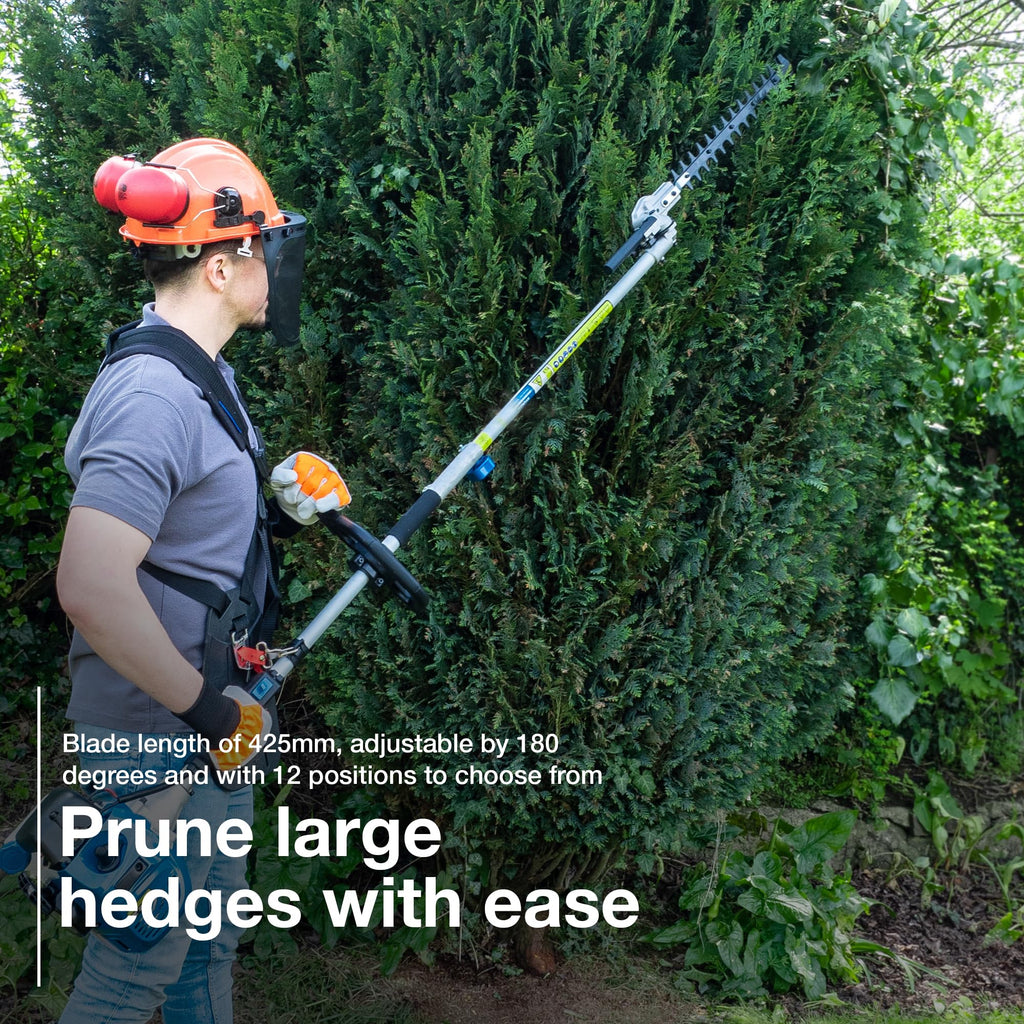 5-in-1 Petrol Garden Multi Tool with Hedge Trimmer, Chainsaw & Brushcutter Attachments