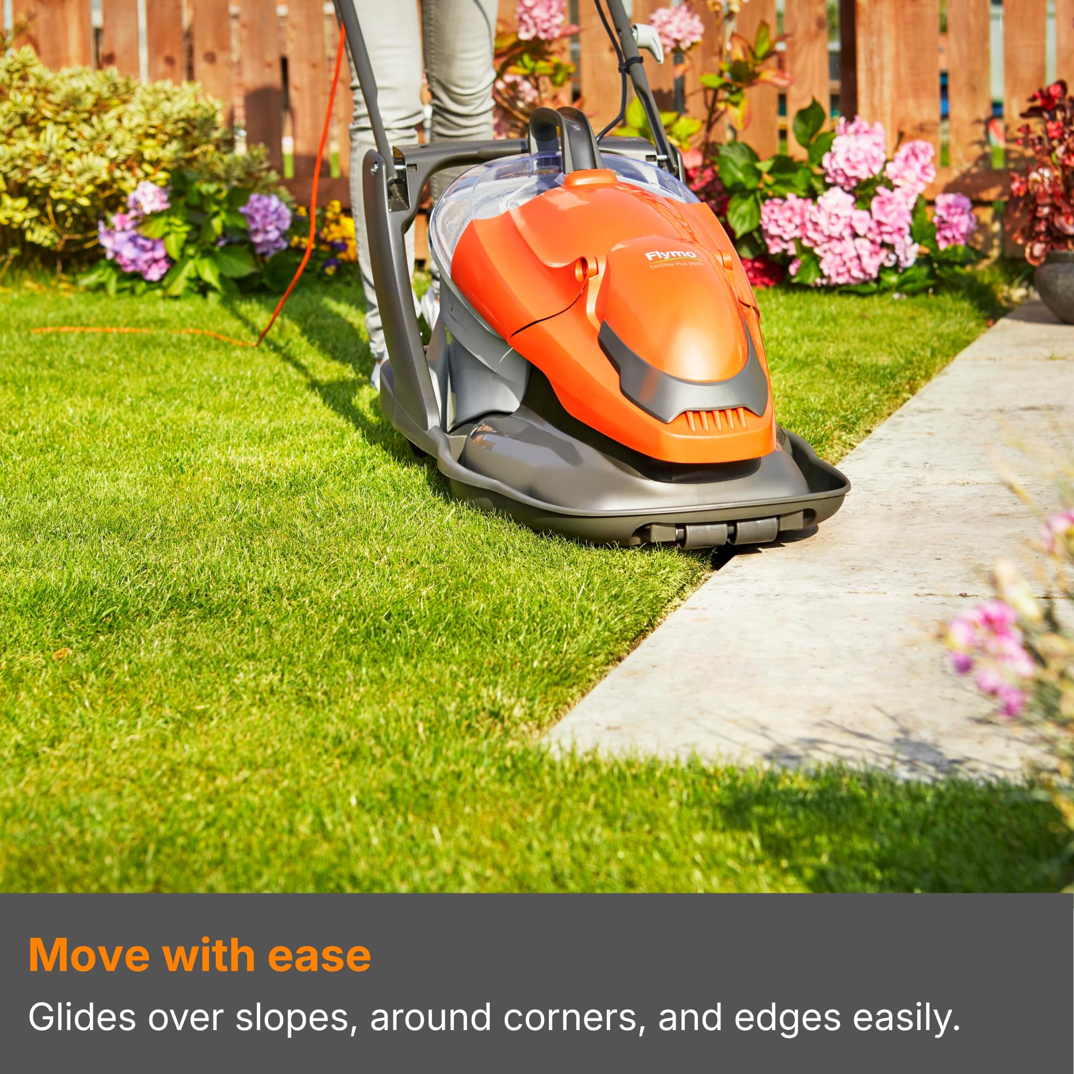 1800W Hover Lawn Mower with 36cm Cutting Width & 26L Grass Box