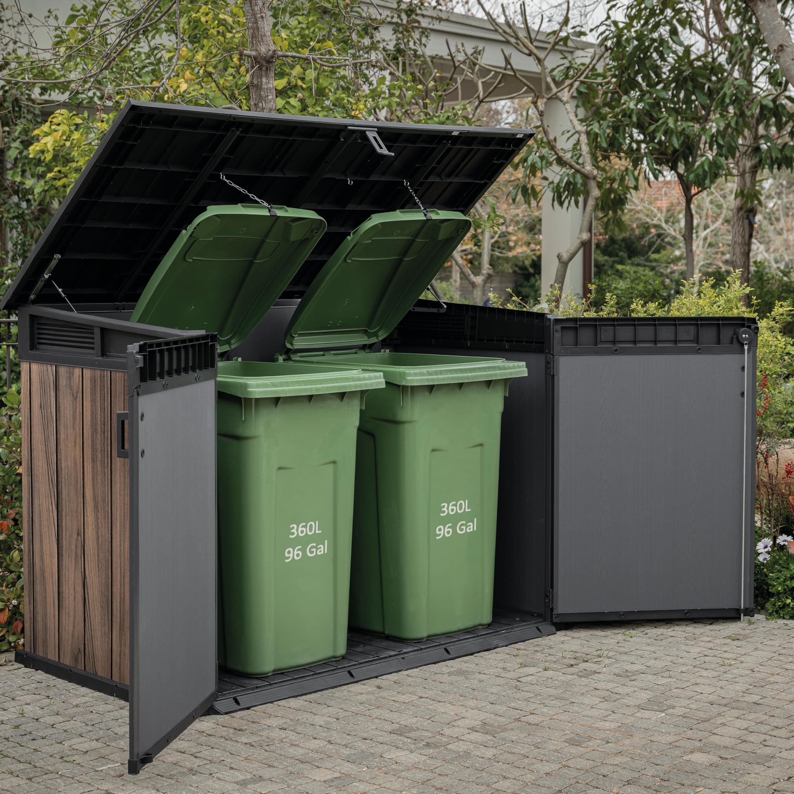 2020L Large Outdoor Storage Shed with Lockable Doors & Easy Access Lid