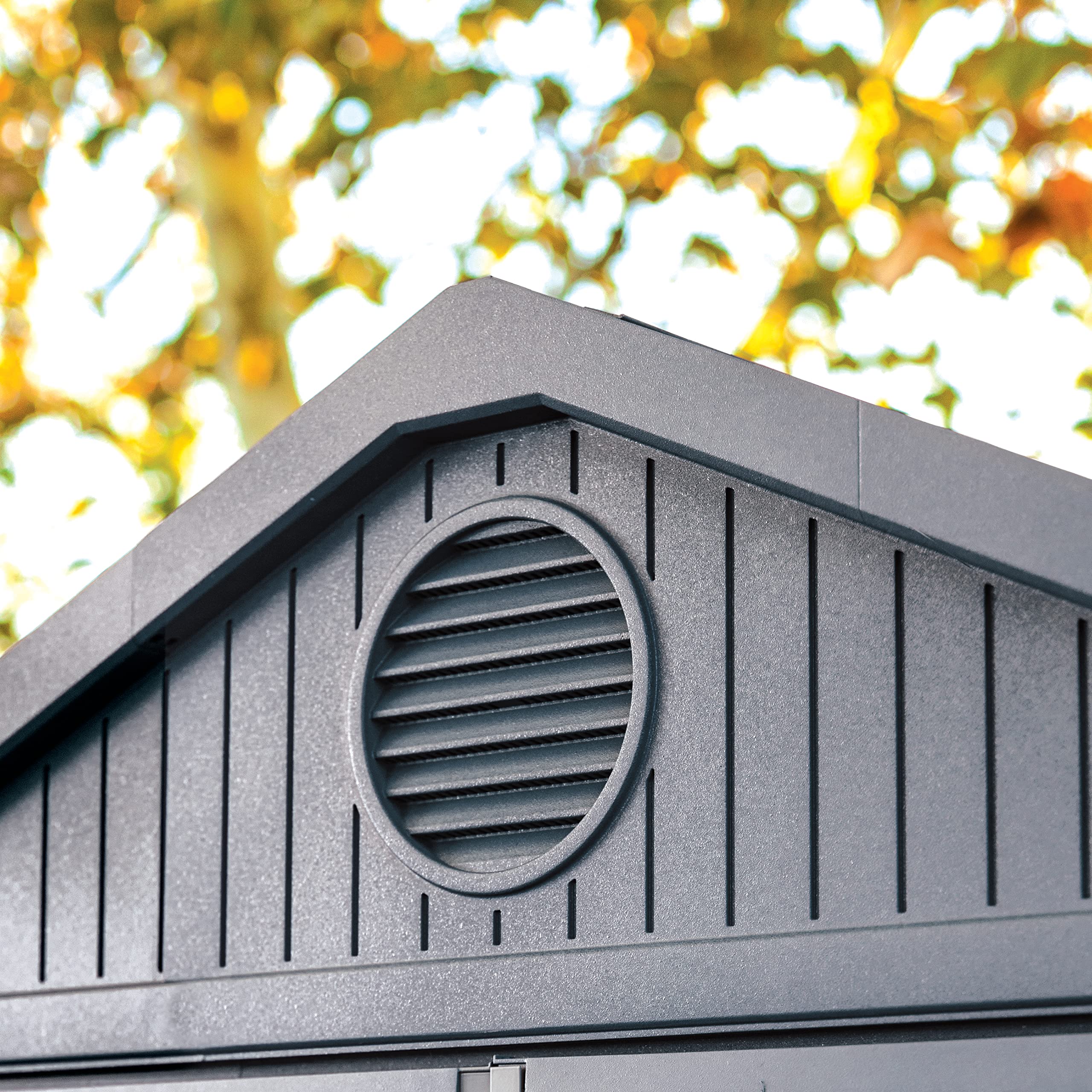 6x8ft Outdoor Garden Storage Shed with Double Doors, Window & Ventilation