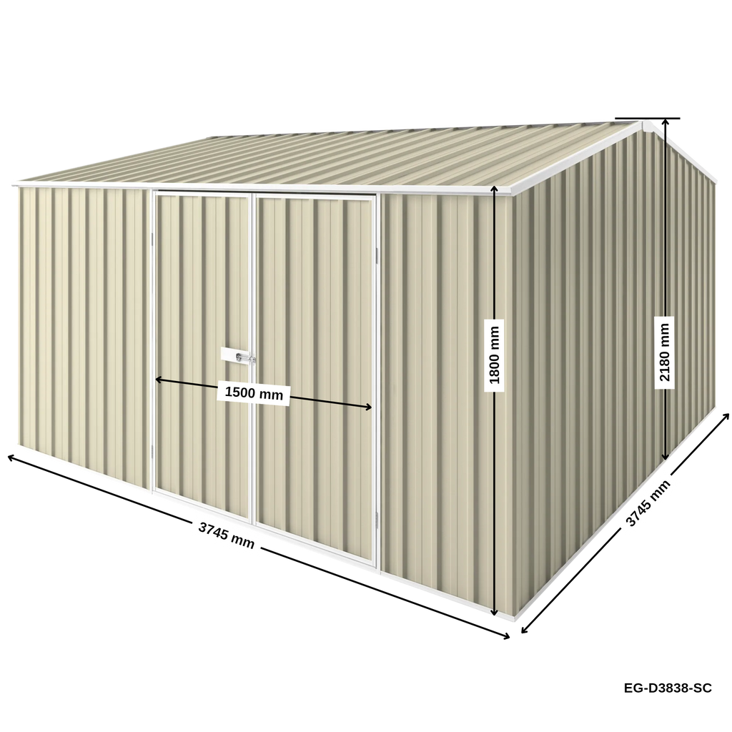 3.75m x 3.75m Gable Roof Garden Shed