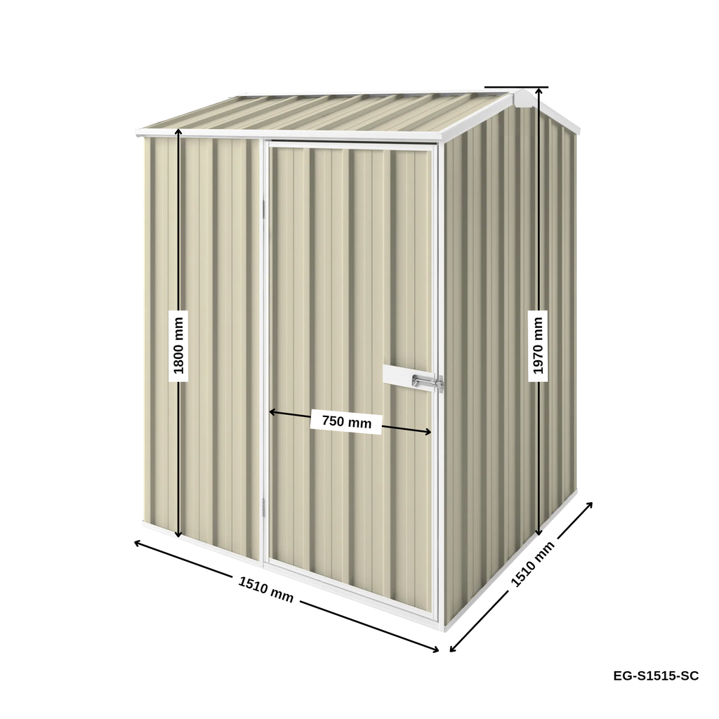 1.5m x 1.5m Gable Roof Garden Shed