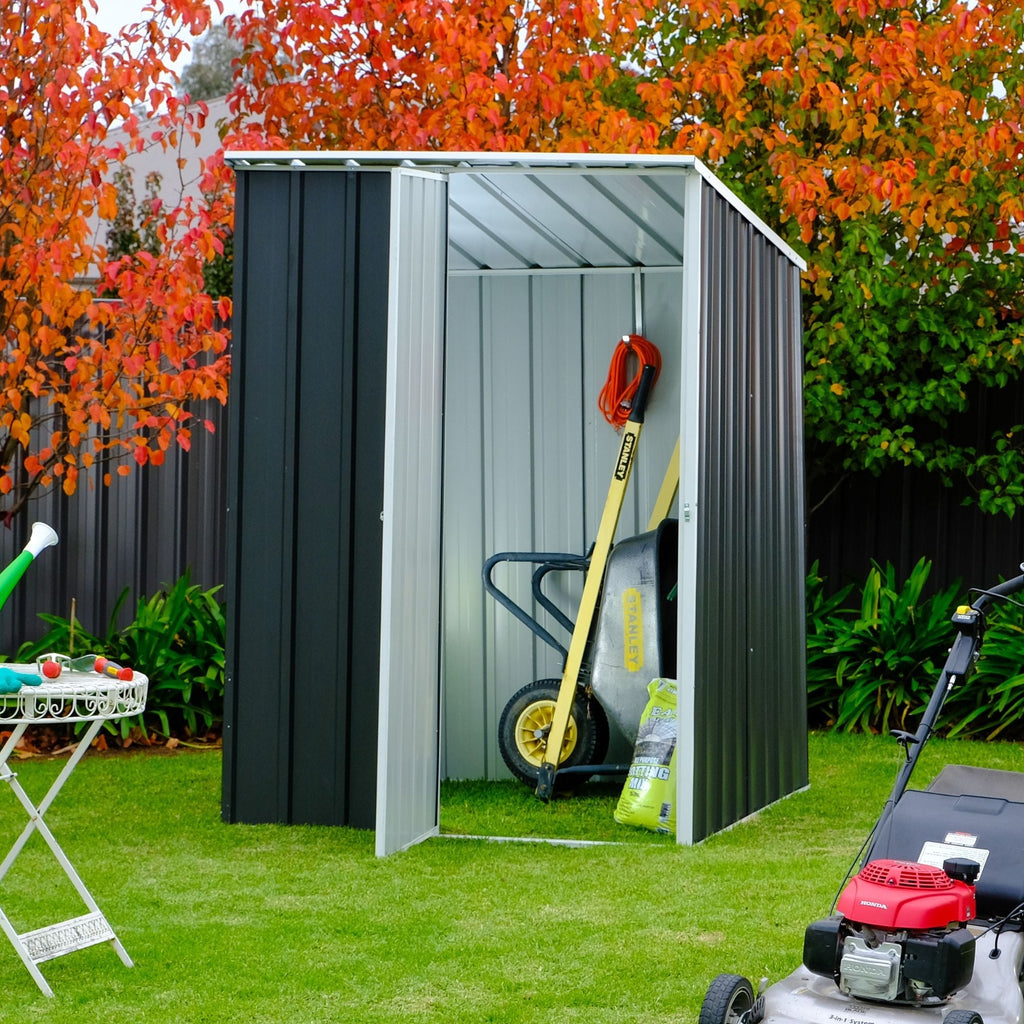1.5m x 1.9m x 2.1m Skillion Roof Garden Shed
