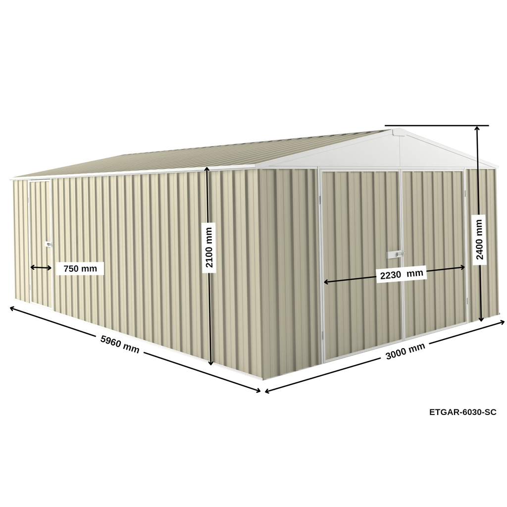 3m x 6m Garage Shed