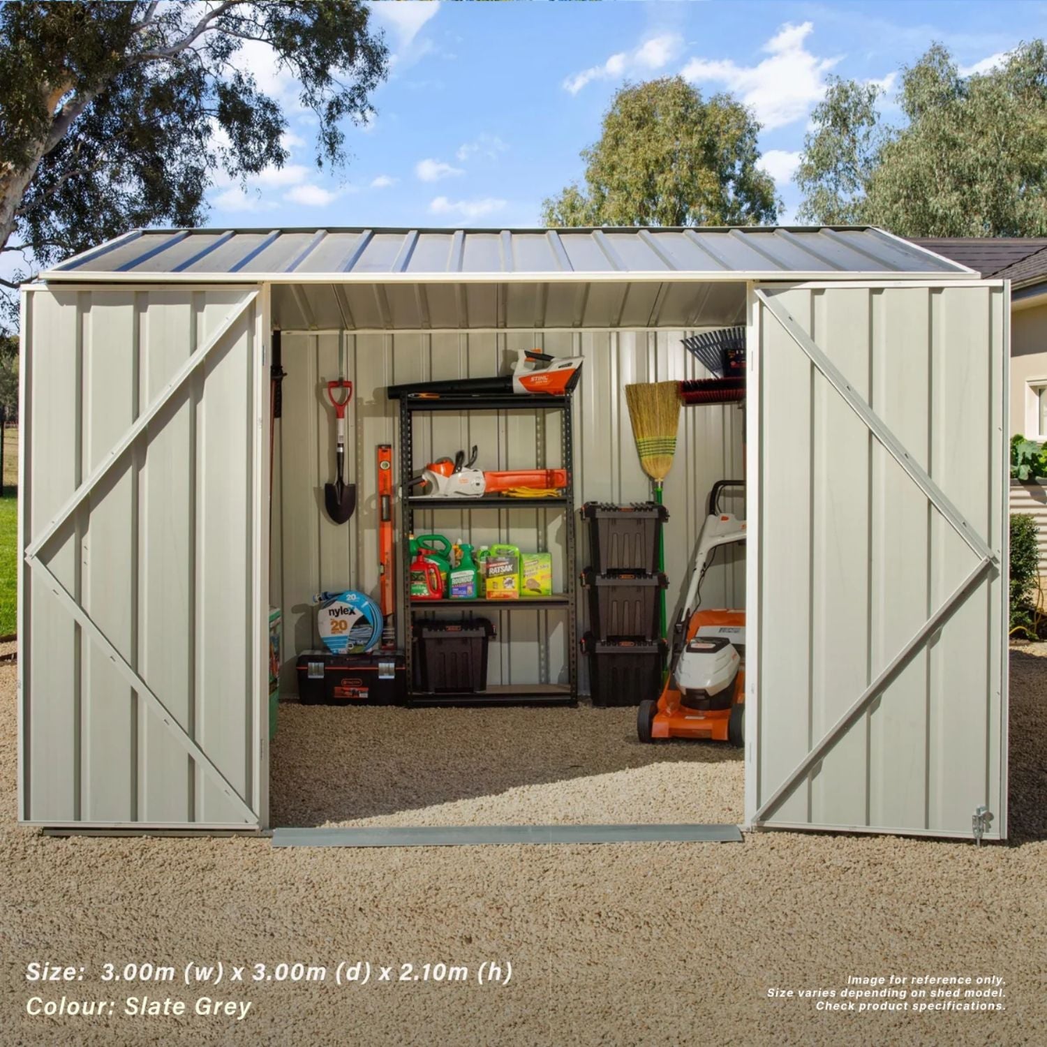 3.75m x 3.75m Gable Roof Garden Shed