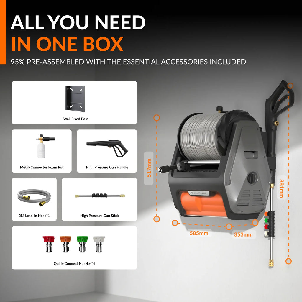 Grandfalls Retractable Pressure Washer Pro